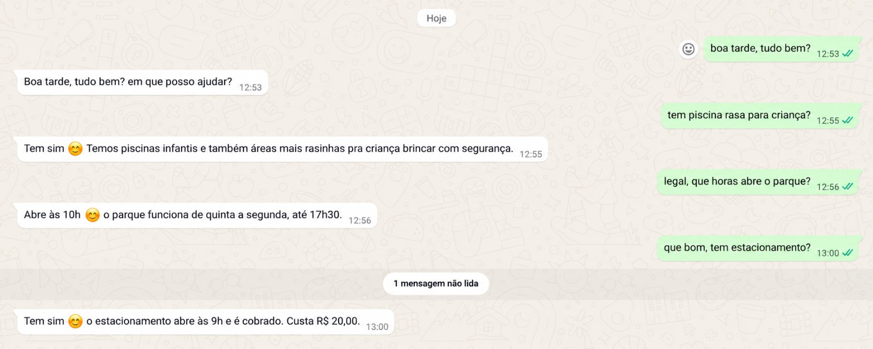 Conversa atendida pelo TrackTalk AI no WhatsApp